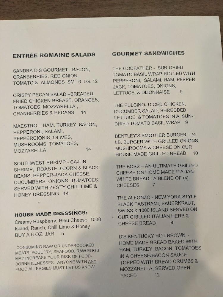 Sandra D's Italian Garden Menu image 3
